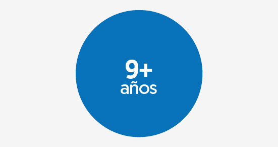  Más 9 años