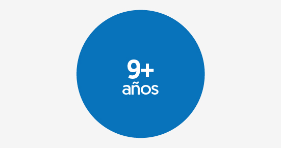  Más 9 años