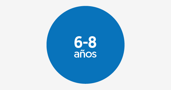 6 - 8 años
