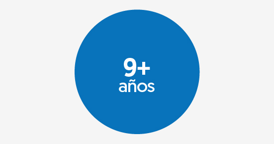  Más 9 años