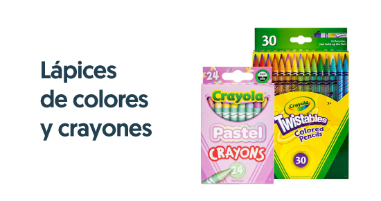 Lápices de colores y crayones
