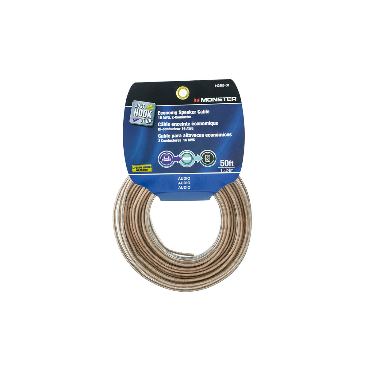Cable para Altavoces 16AWG Monster 15.24m - 898532