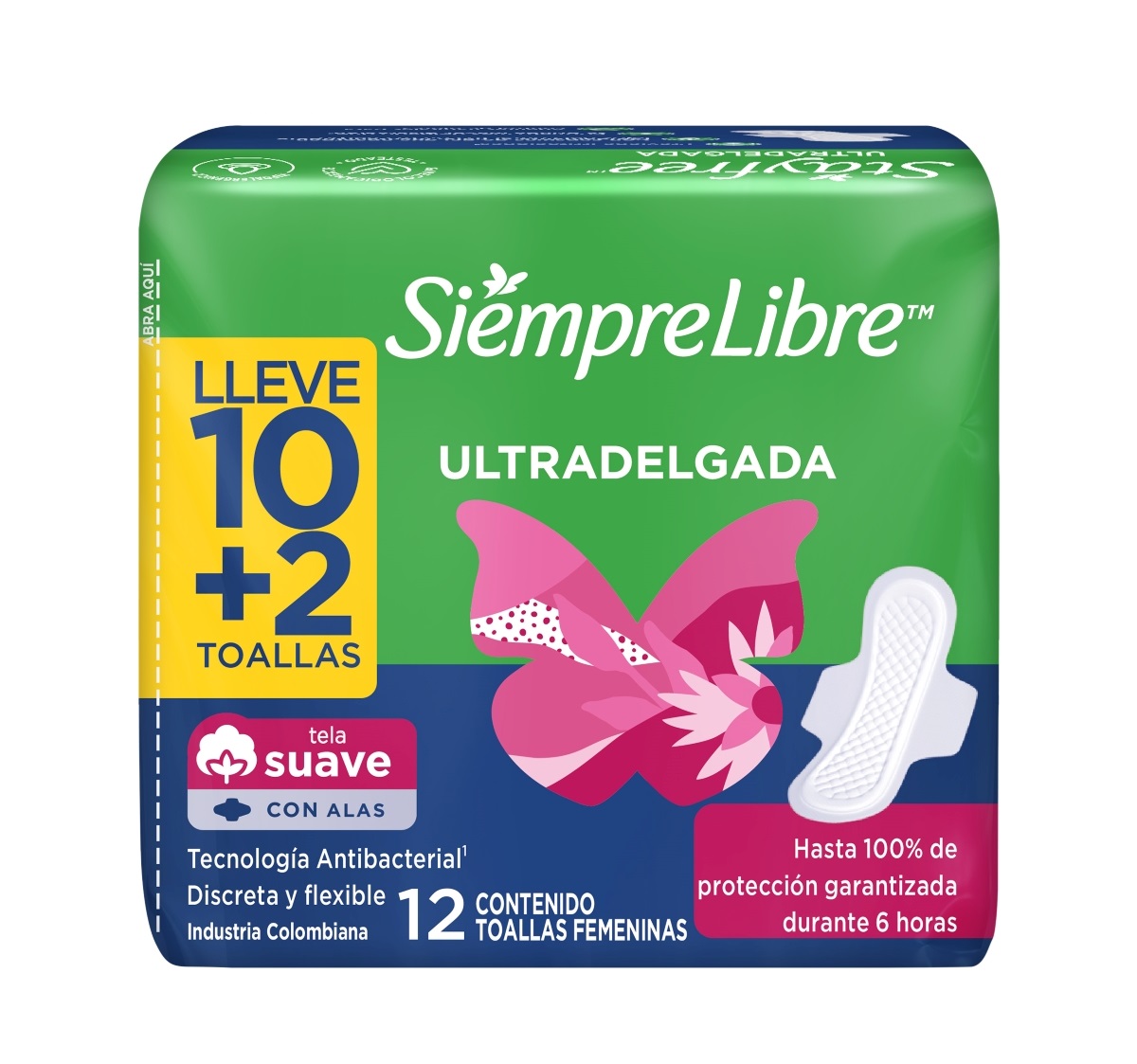 Toall Toalla Stayfree™ Ultradelgada con Alas - 12 Unidades - 901063