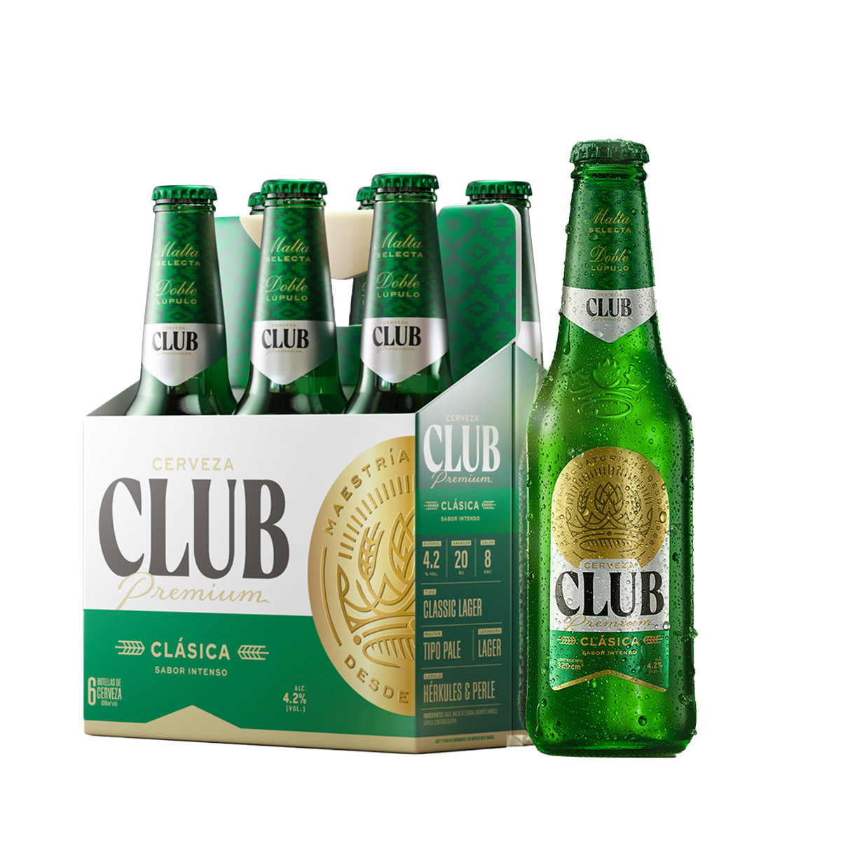 Pack 6 und Cerveza Club Premium Botella 330ml - 901169