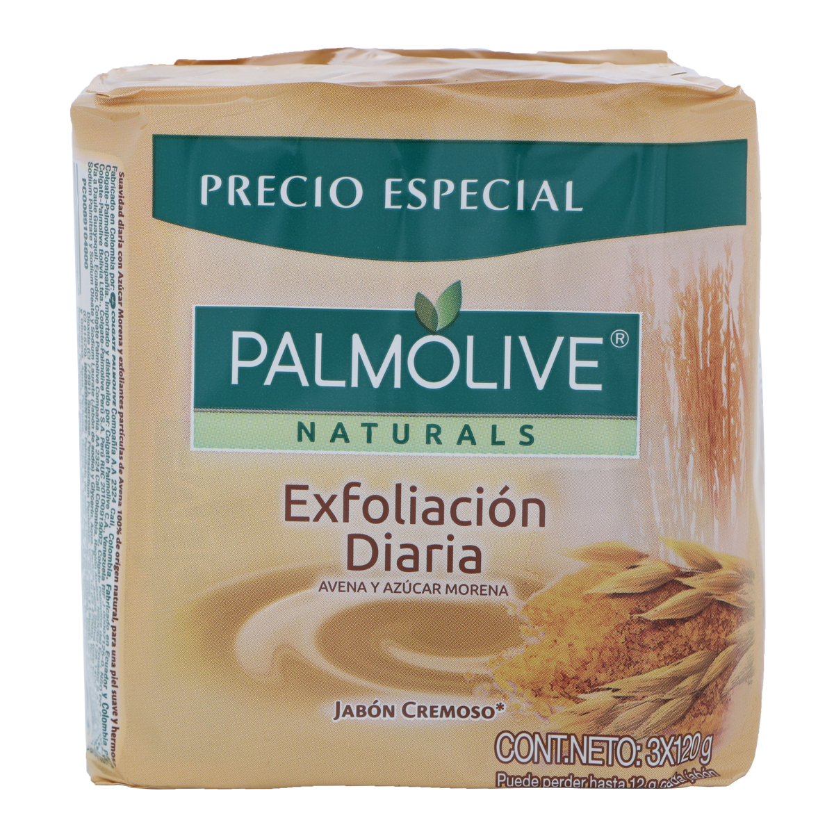 Pack 3 Und Jabón Palmolive De Avena Y Azúcar Morena 120g 903152 0476