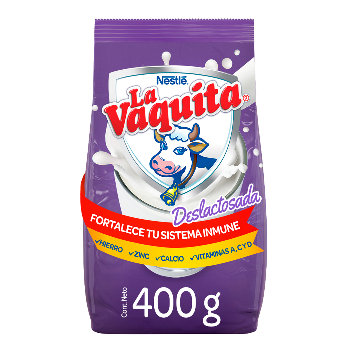 Leche en Polvo La Vaquita Deslactosada Nutrimás Funda 400g - 908927