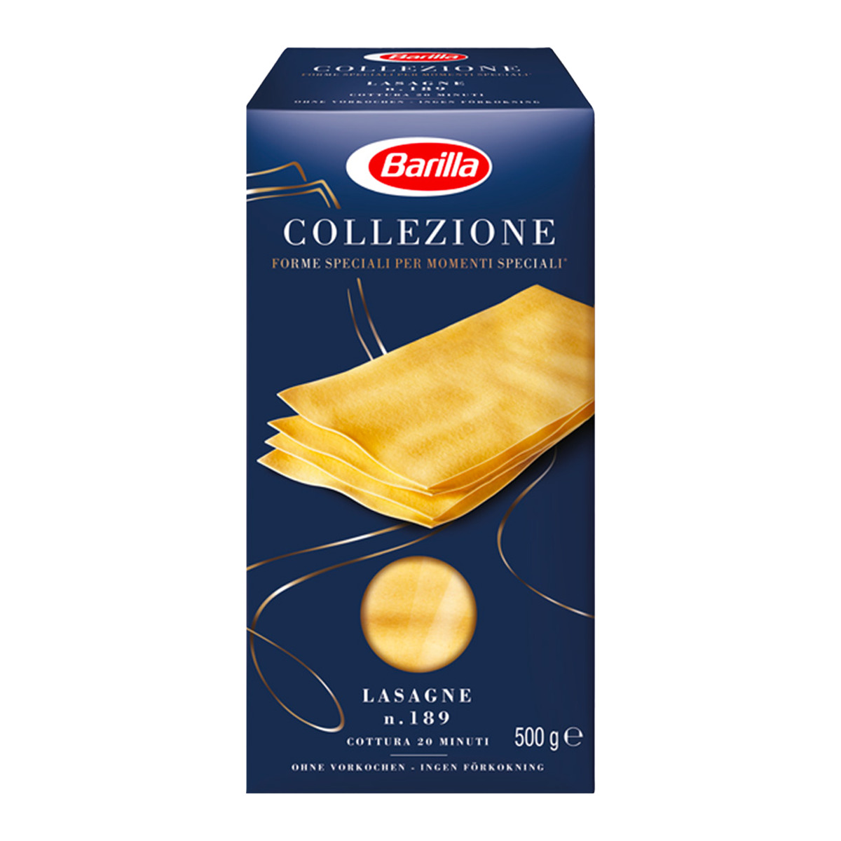 Barilla Collezione Lasagne No. 189 Semolina Pasta 500 g main image 0