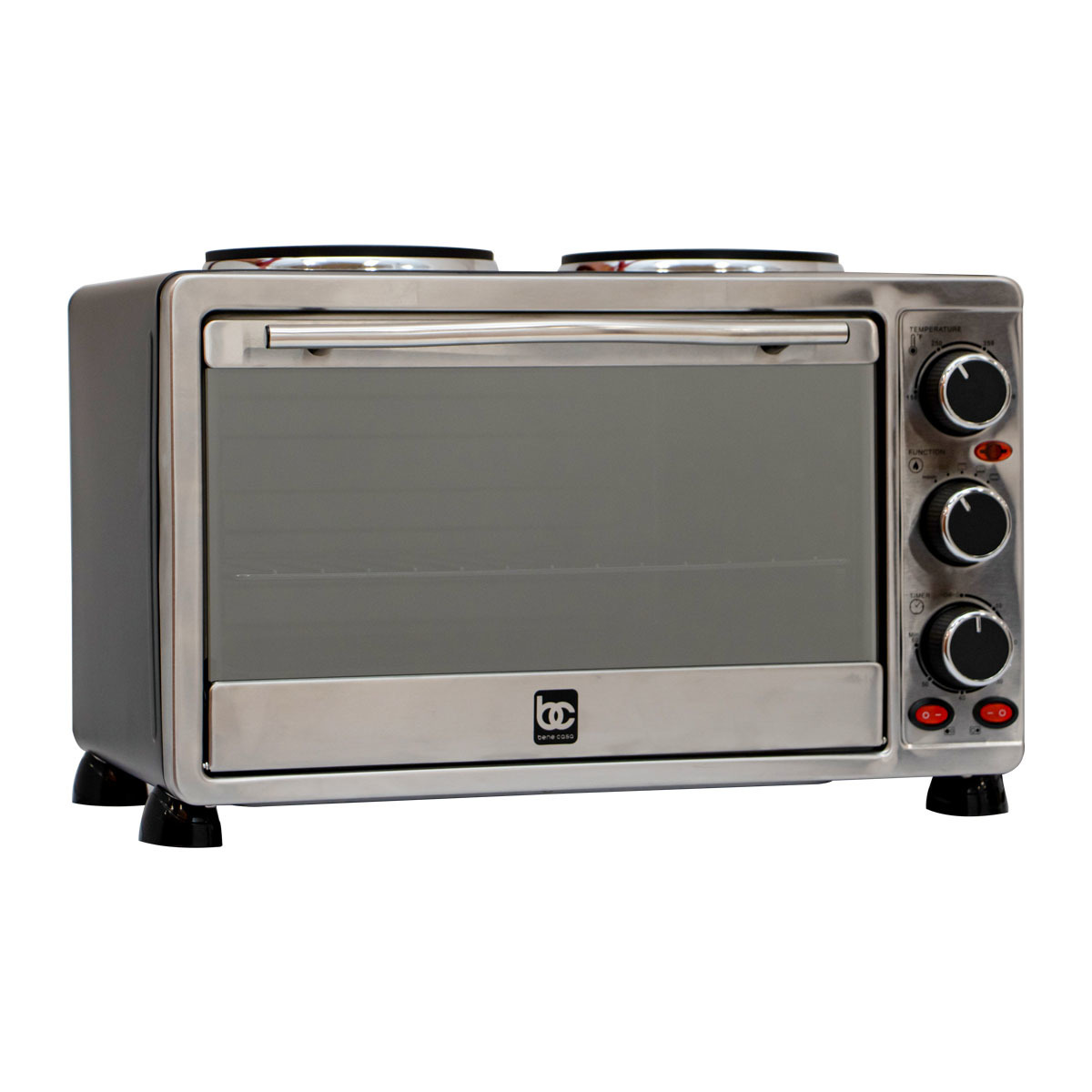 Horno Tostador Eléctrico Bene Casa con Dos Hornillas 25 Litros 911286