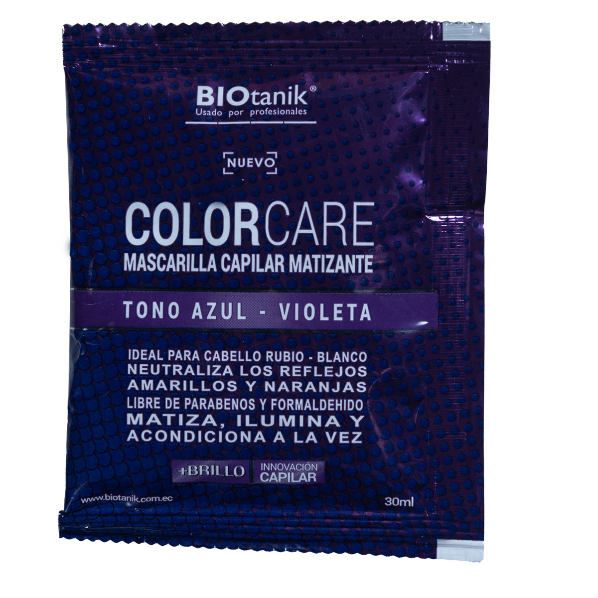 Mascarilla Capilar Matizante Biotanik® Color Sachet 30ml -