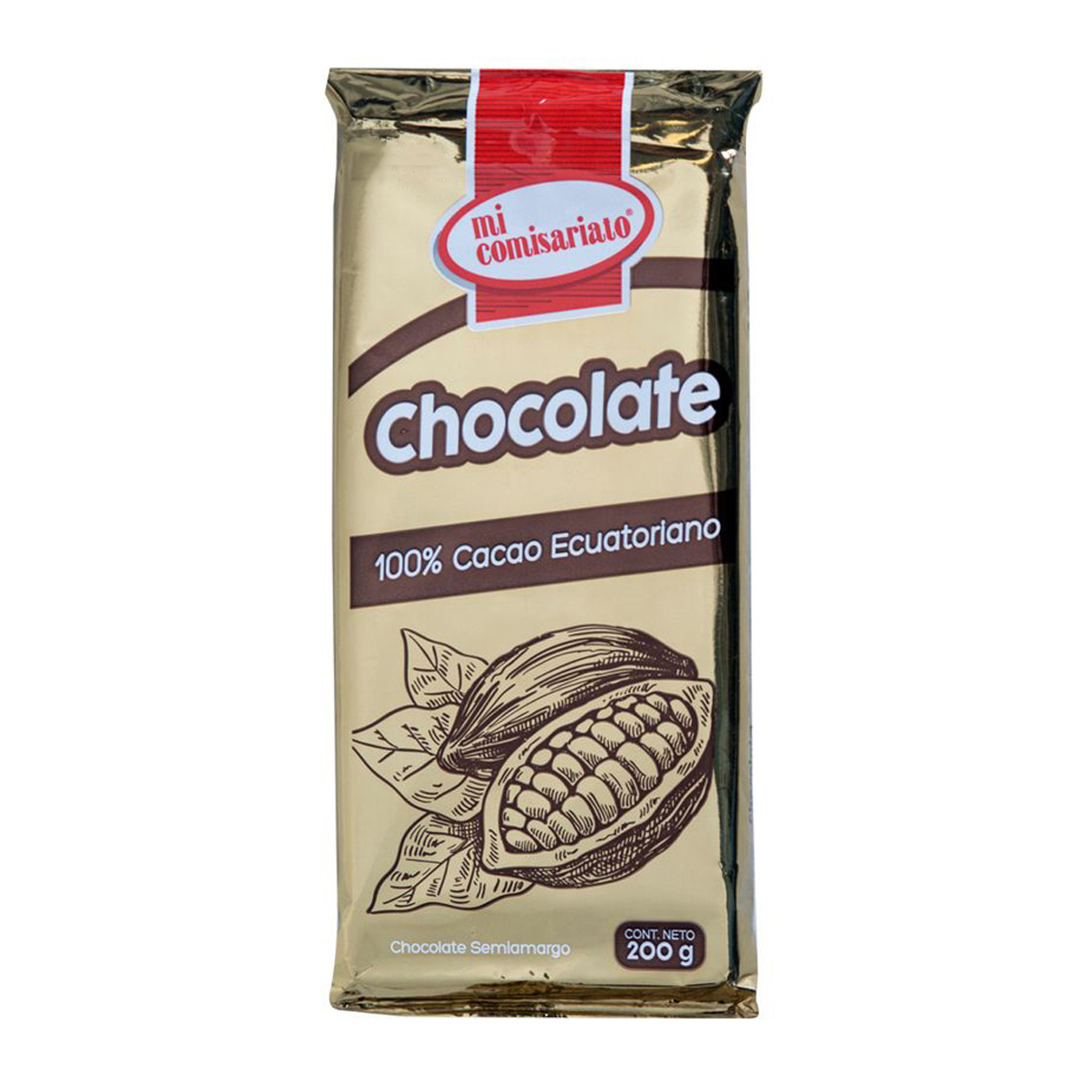Chocolate en Barra Mi Comisariato Semiamargo 200g 913688