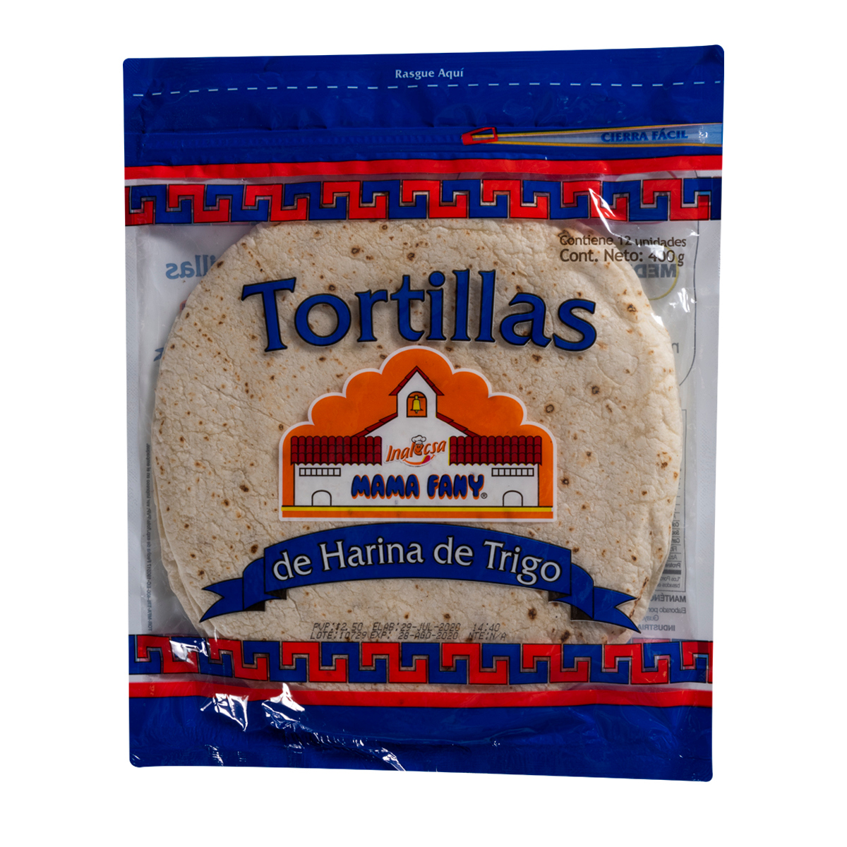 Pack 12 Und Tortillas De Trigo Mama Fanny 400g 914864