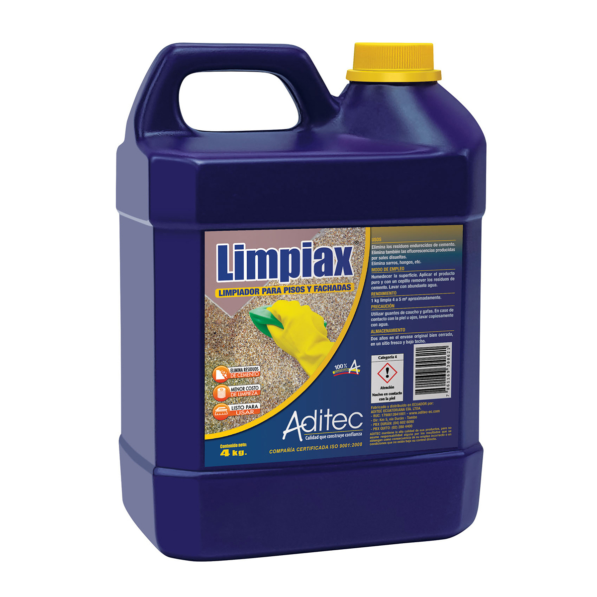 Acido Removedor Limpiax Aditec para Pisos y Fachadas 4 kg - 916930