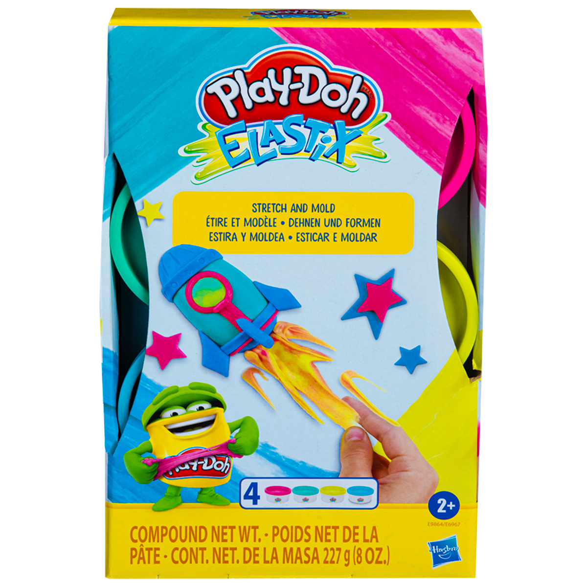 Play Doh Stretch Elastix Ast Hasbro 4 Unds 917522