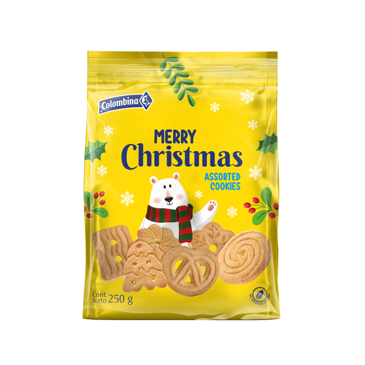 Galletas Navideñas Colombina Merry Christmas Funda 250g 917750 Galletas Navideñas Colombina Merry Christmas Funda 250g 917750