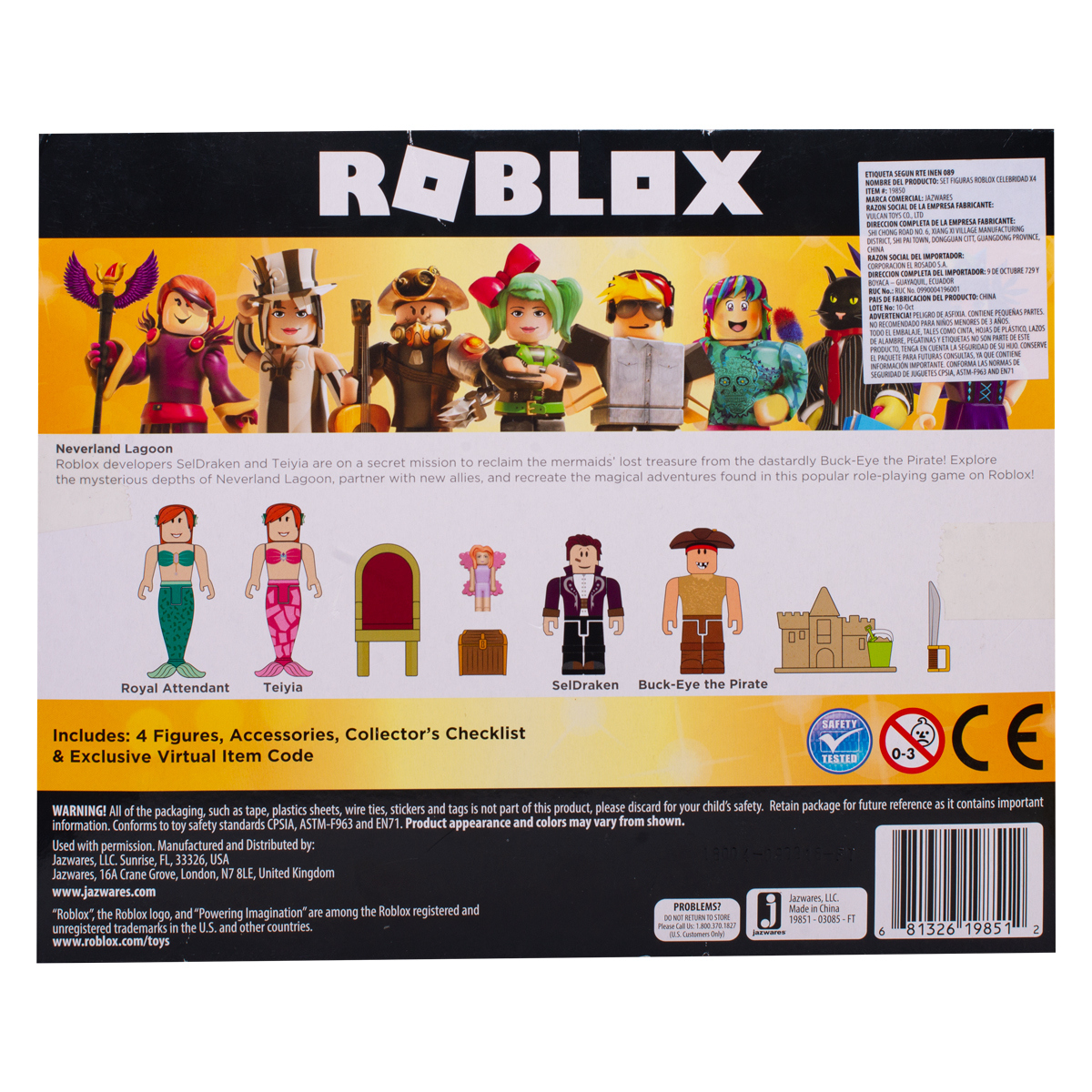 Roblox - Pack Com 4 Figuras