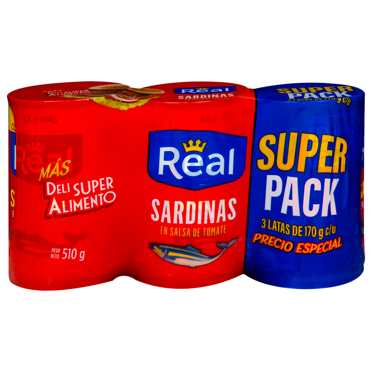 Pack 3 Und Sardina En Tomate Real Tinapa 170g 919540