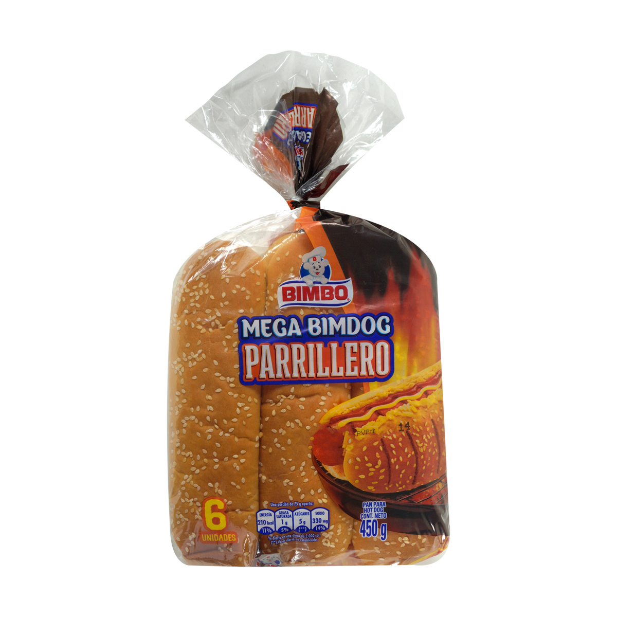 Pan Hot Dog Bimbo Mega Bimdog