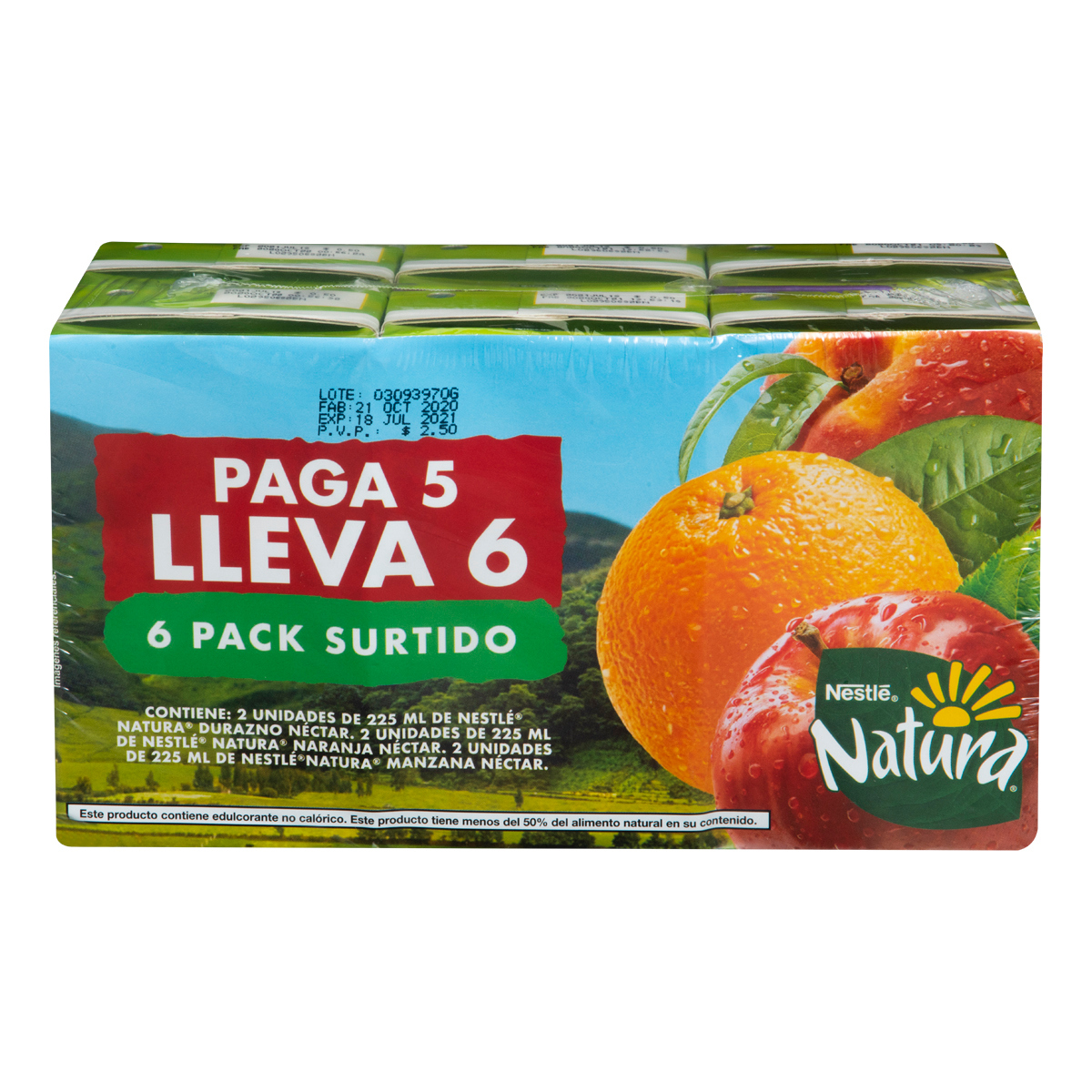 Pack 6 und Jugo Natura Néctar 225ml - Varios Sabores - 921646
