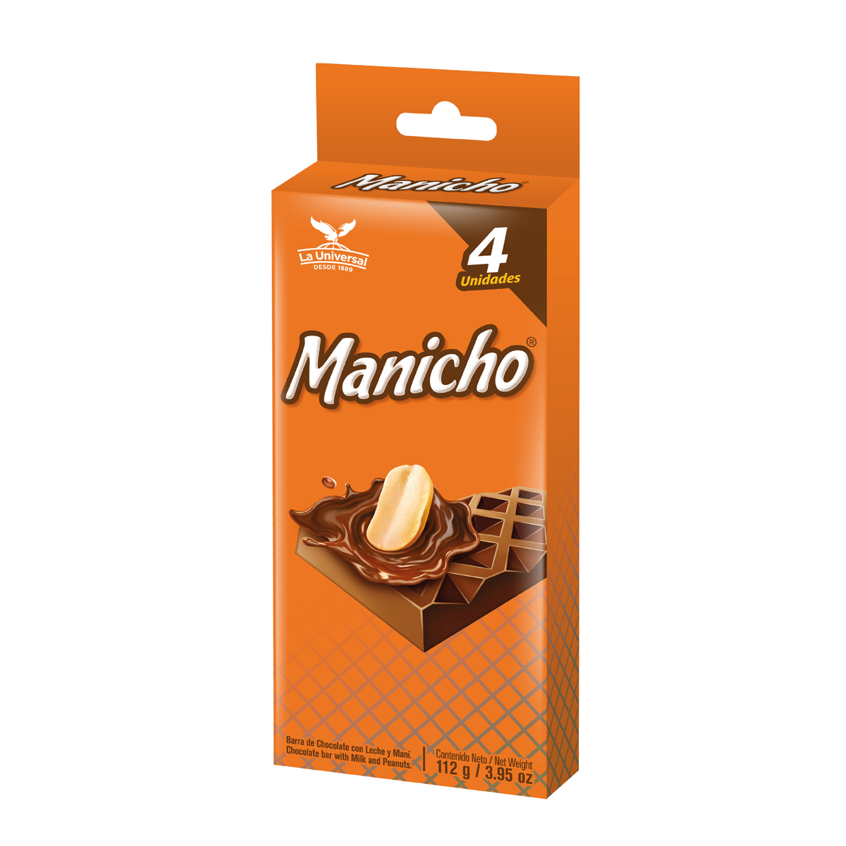 Pack 4 Uds Chocolate Manicho La Universal 112g 923556