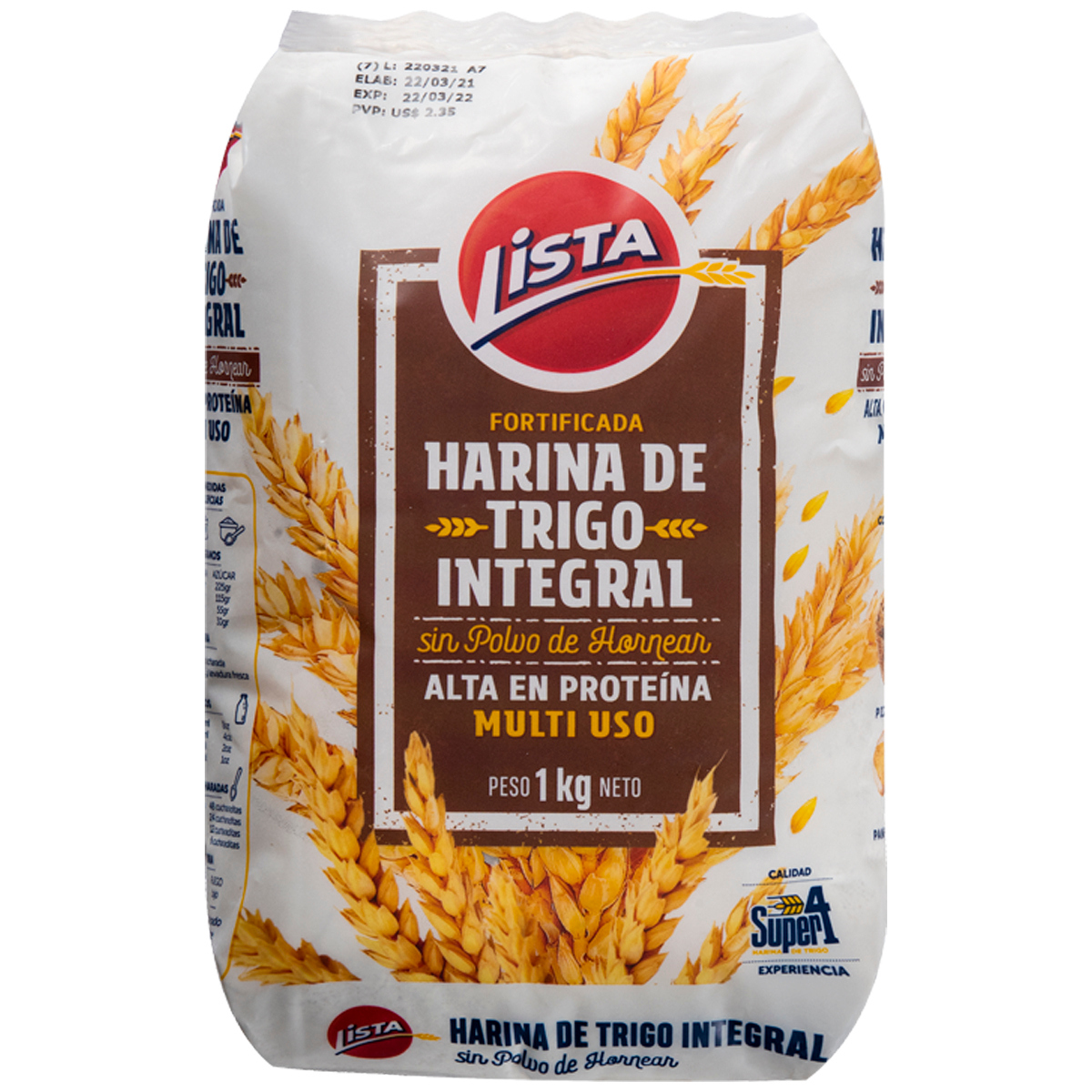 Harina De Trigo Integral Lista 1kg 924855 0875