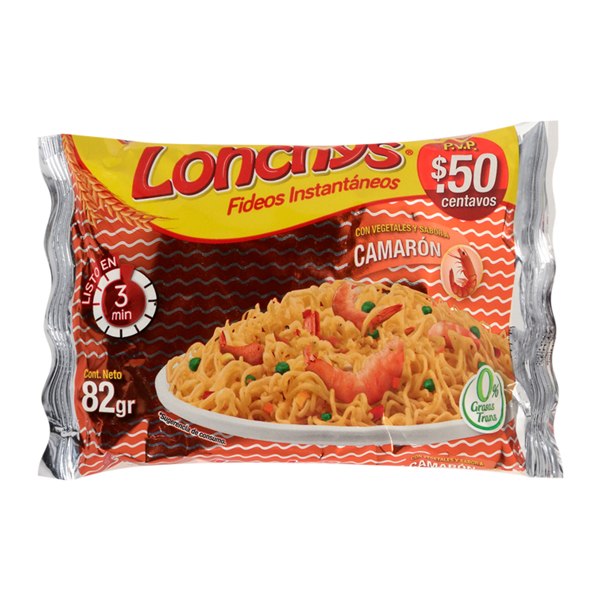 Fideo Instantáneo Lonchys Camarón 82g 925094