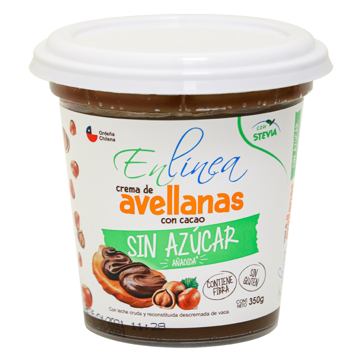 Crema de Avellana En Línea Sin Azúcar Añadida 350g - 925964