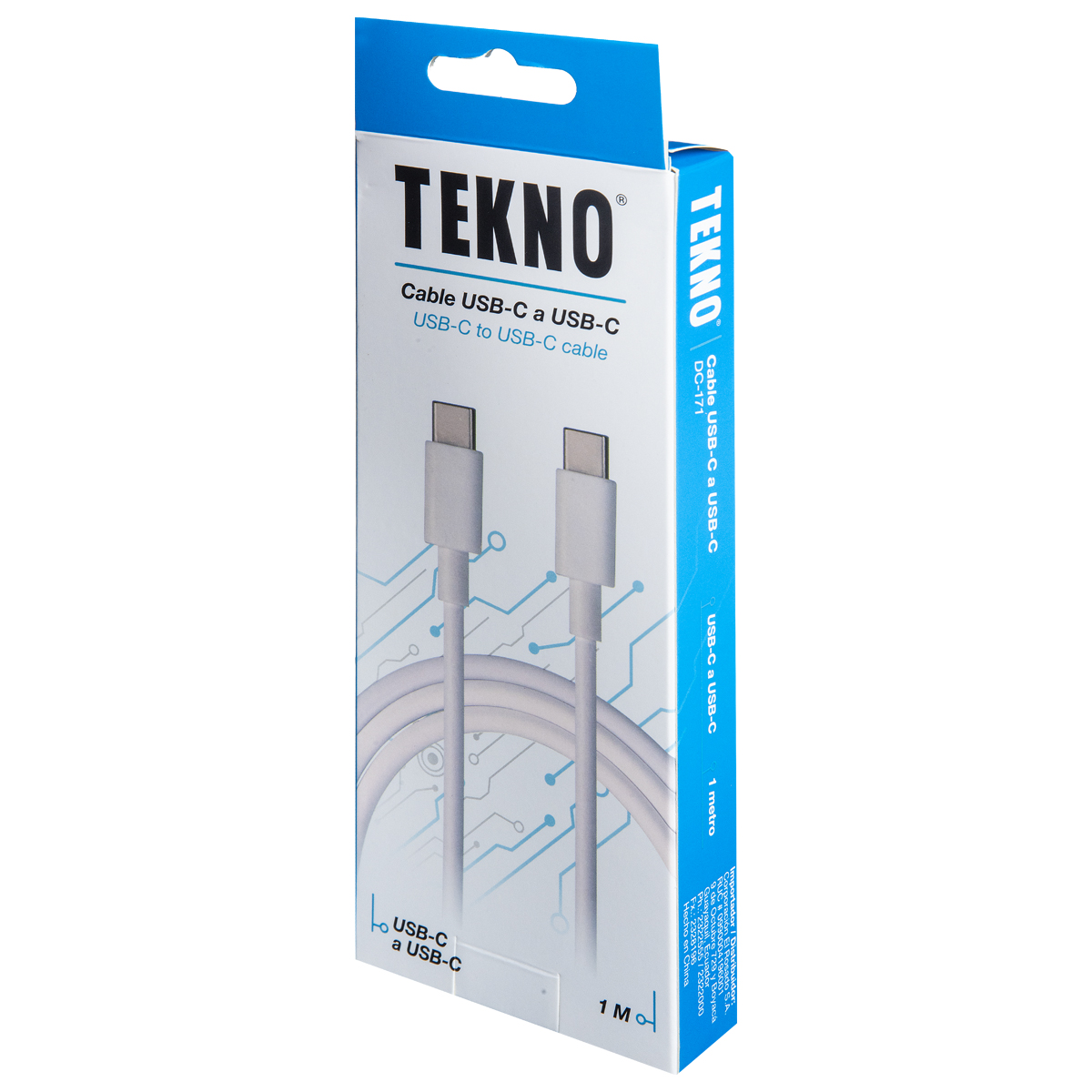 Cable de Carga Tekno USB-A a USB-C 3m - 986492