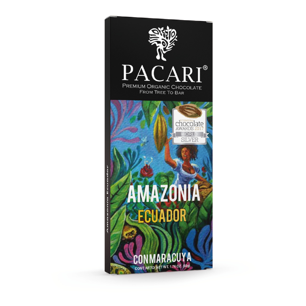 Barra de Chocolate Pacari Maracuyá Amazonía Ecuador 50g 950481