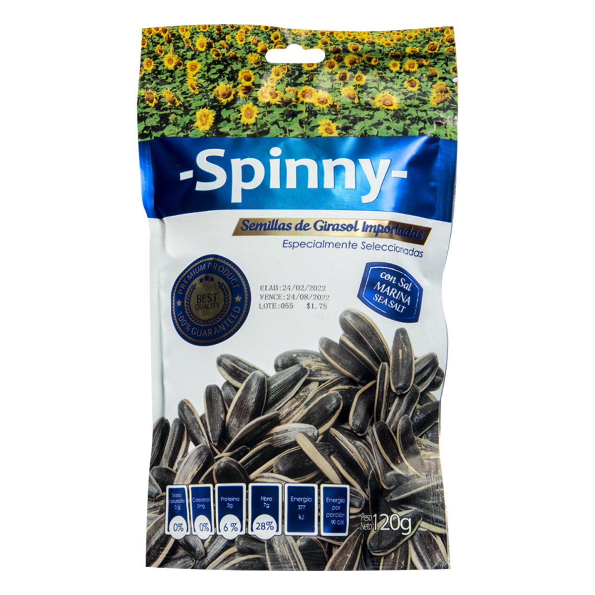 Semillas de Girasol Spinny Natural con Sal Marina - 950514
