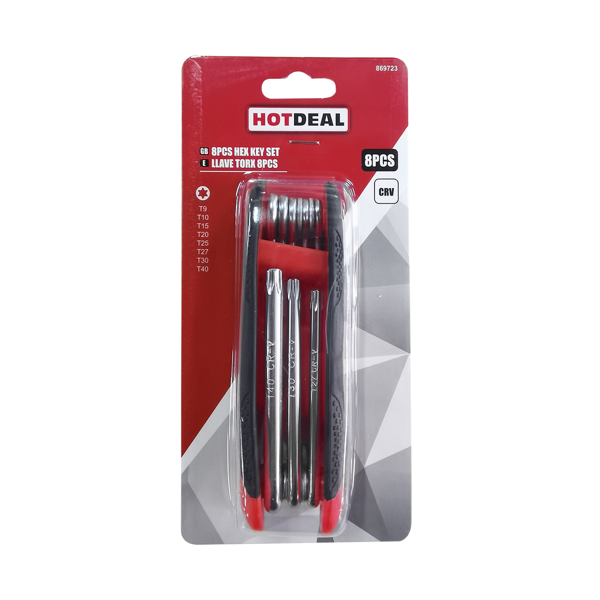 Lot De 8 Tournevis Torx T9 à T40 – Poignée Ergonomique – Acier – Neuf