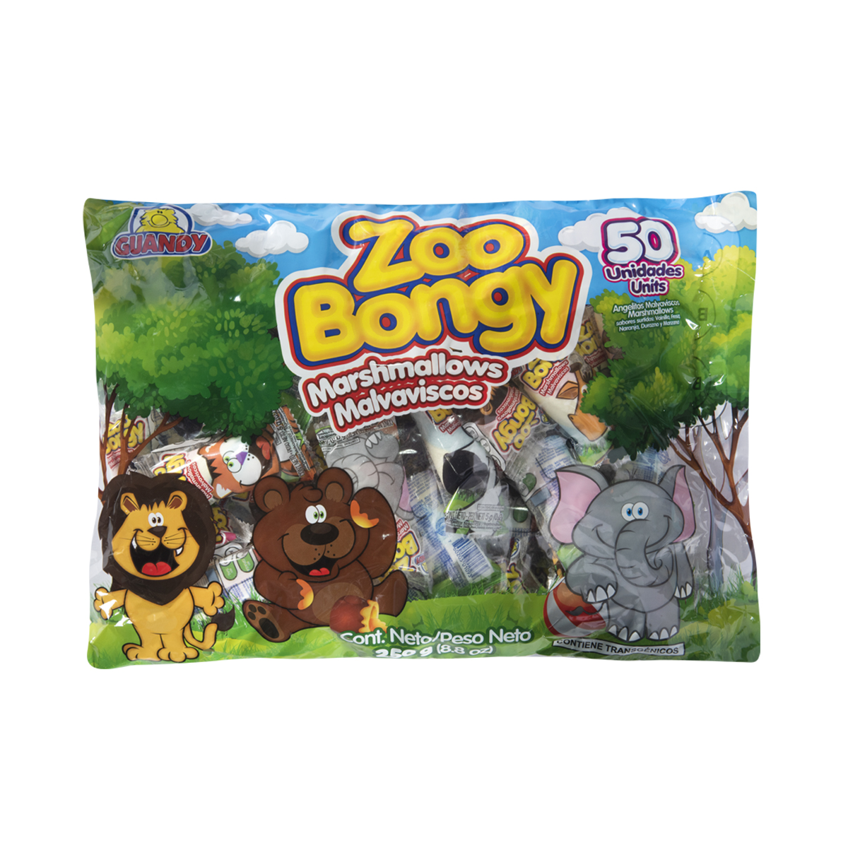 Pack 50 und Marshmallows Guandy Zoo Bongy 250g 953260
