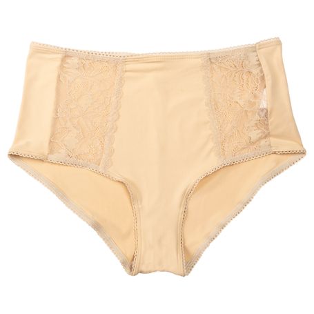 Panty Dama Nery Fas Cintura Alta Beige - Varias Tallas