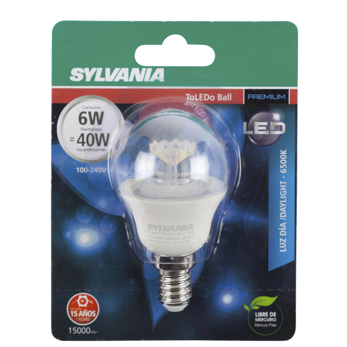 LED - BOMBILLA G45 E14 5W 6500K MATE