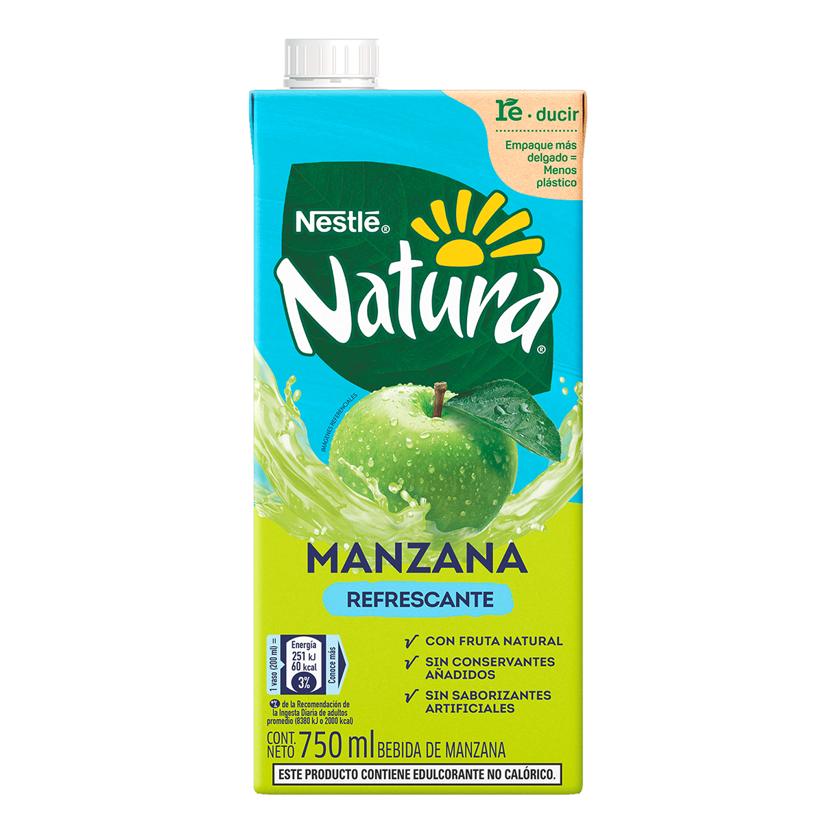 Jugo Refrescante Natura de Manzana 750 ml - 958425