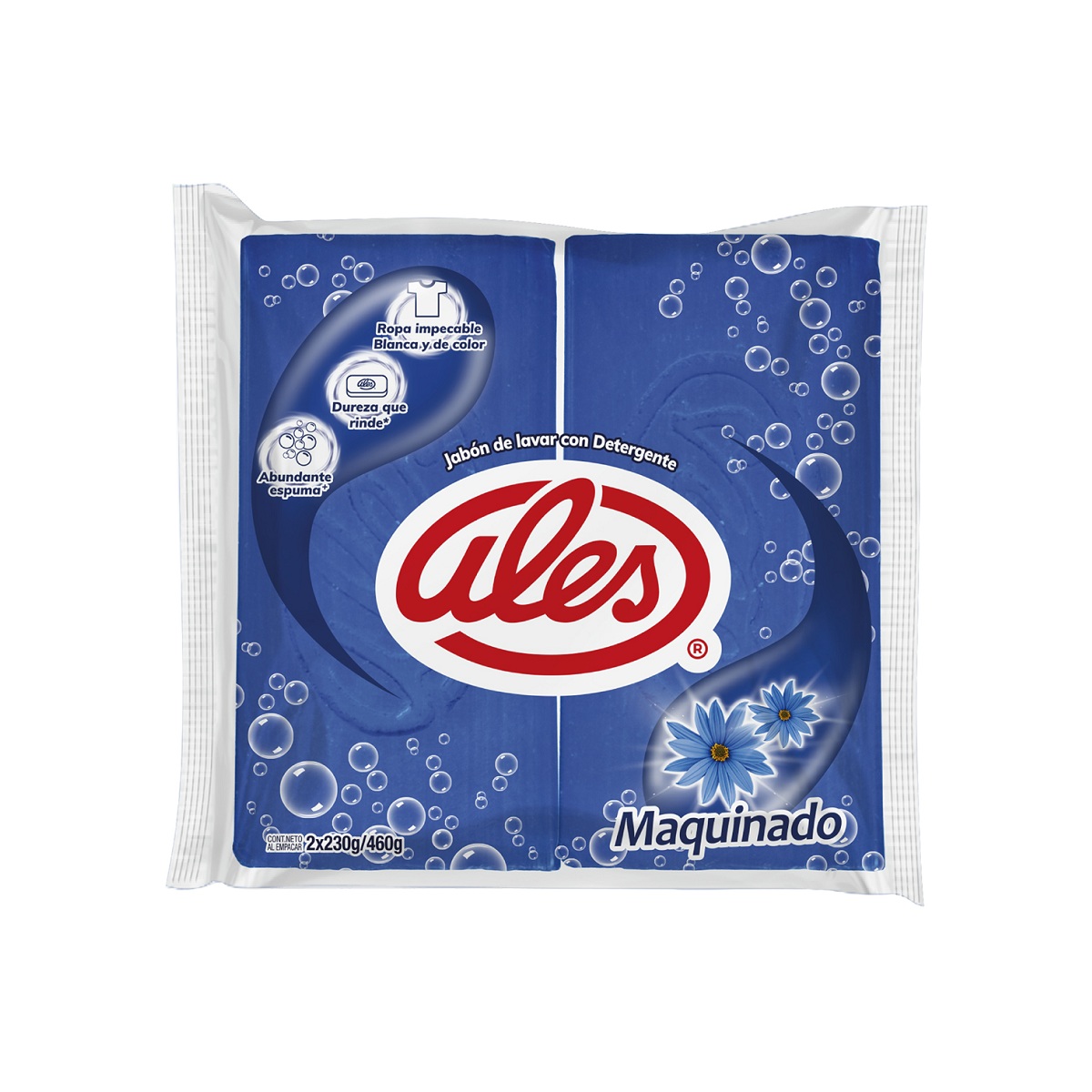 Pack 2 Uds Jabón de Lavar Ales Azul Maquinado Clásico 230 g - 962358