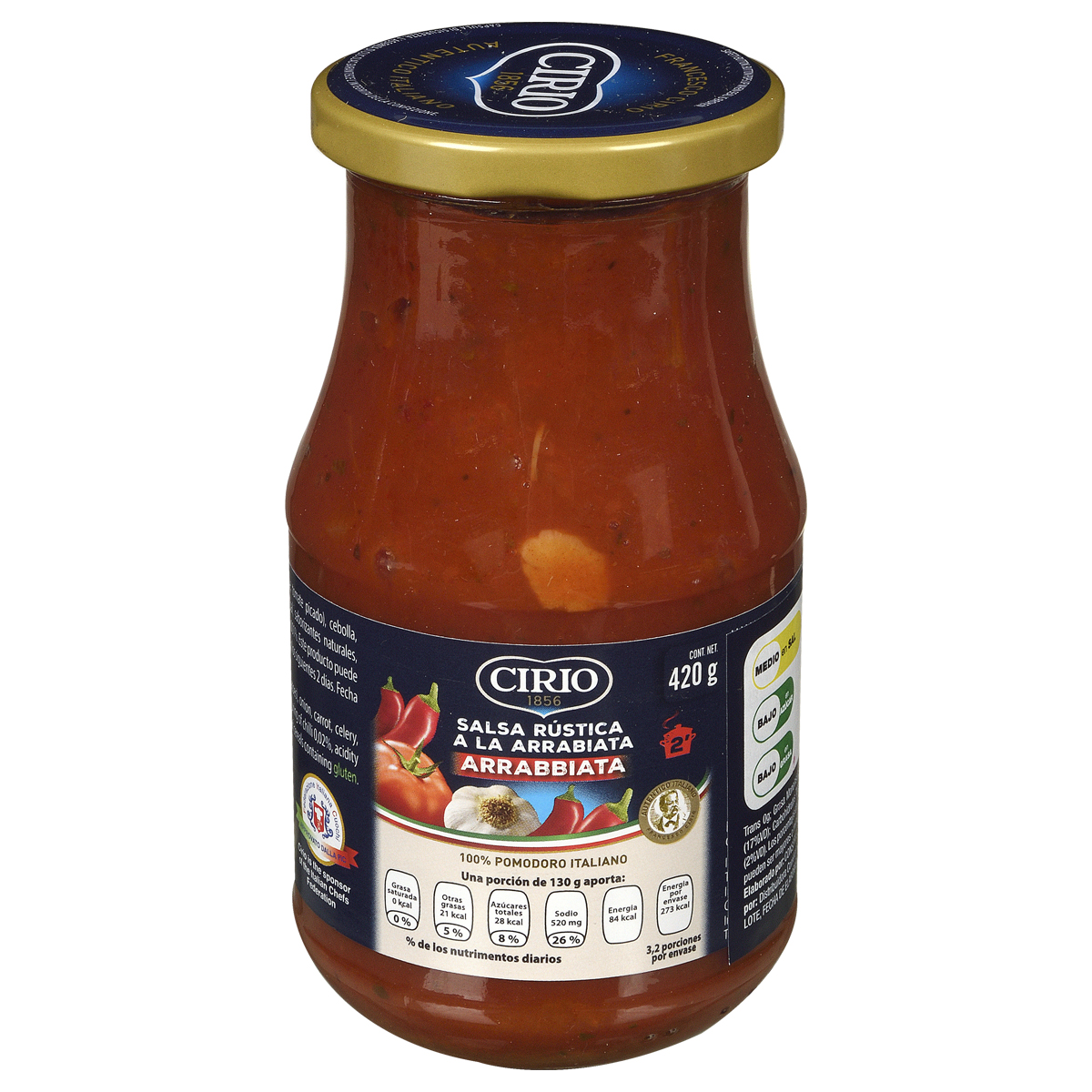 Salsa para Pasta Arrabbiata Cirio 420g 961831