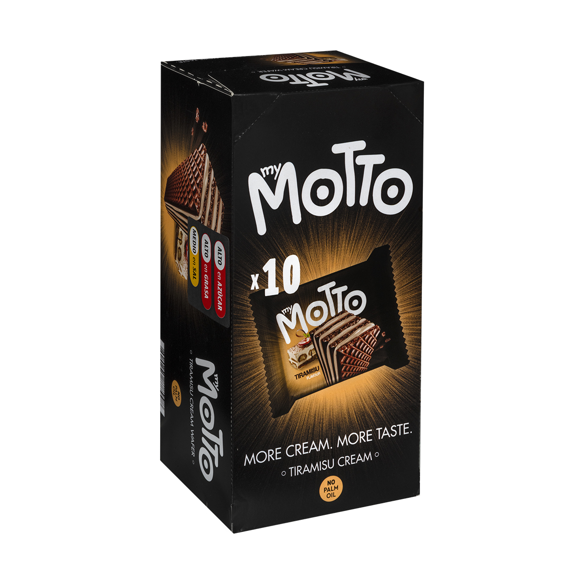 Pack 10 und Galleta Waffer My Motto Tiramisú 340g 962153