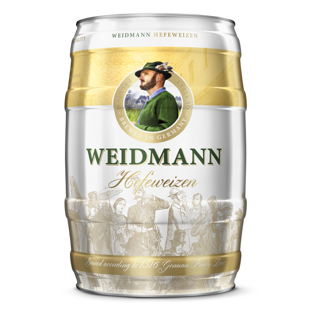 Cerveza Hefeweizen Weidmann Lata Trigo Barril 5 L 965939