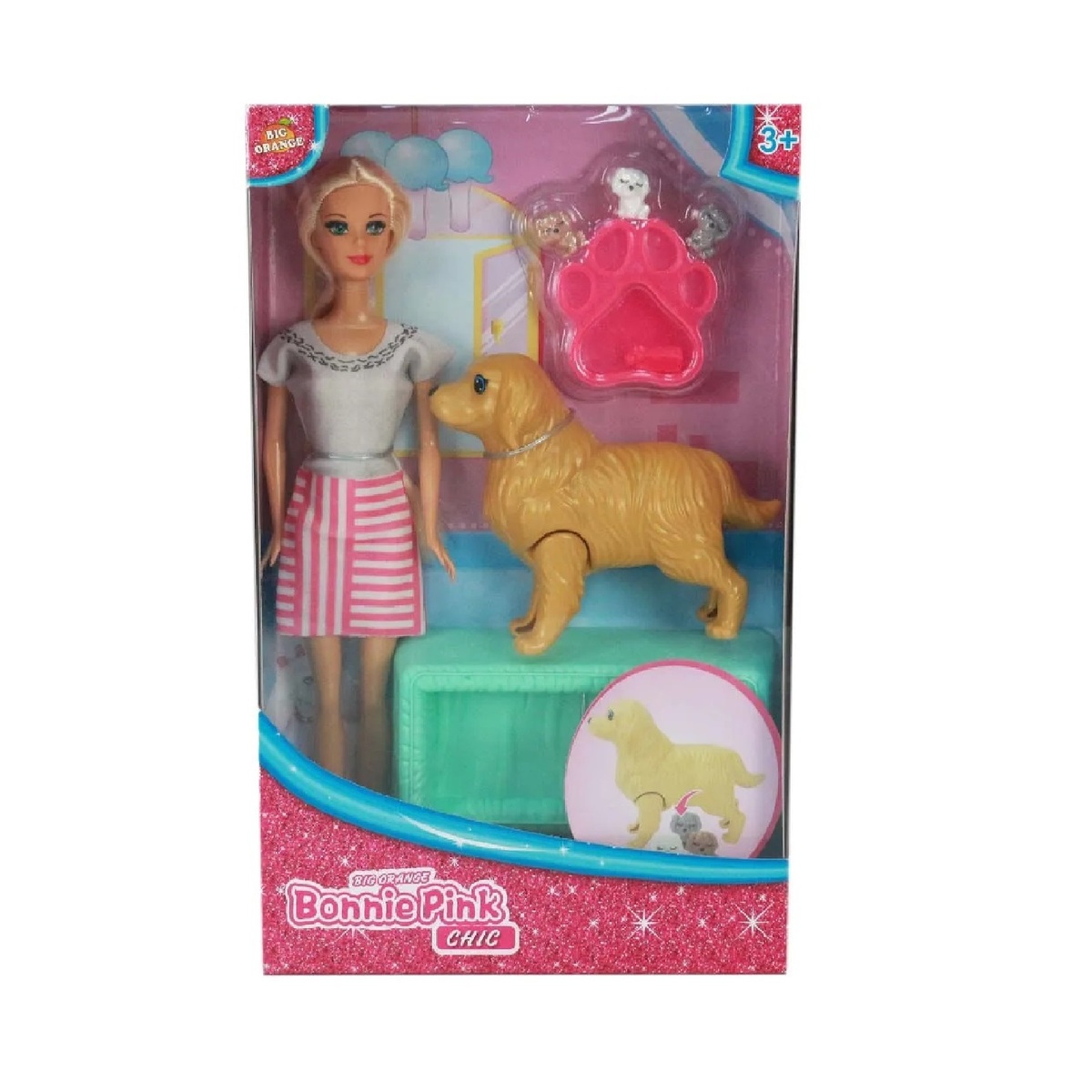 Muñeca Bonnie Pink con Mascotas y Accesorios - 967642