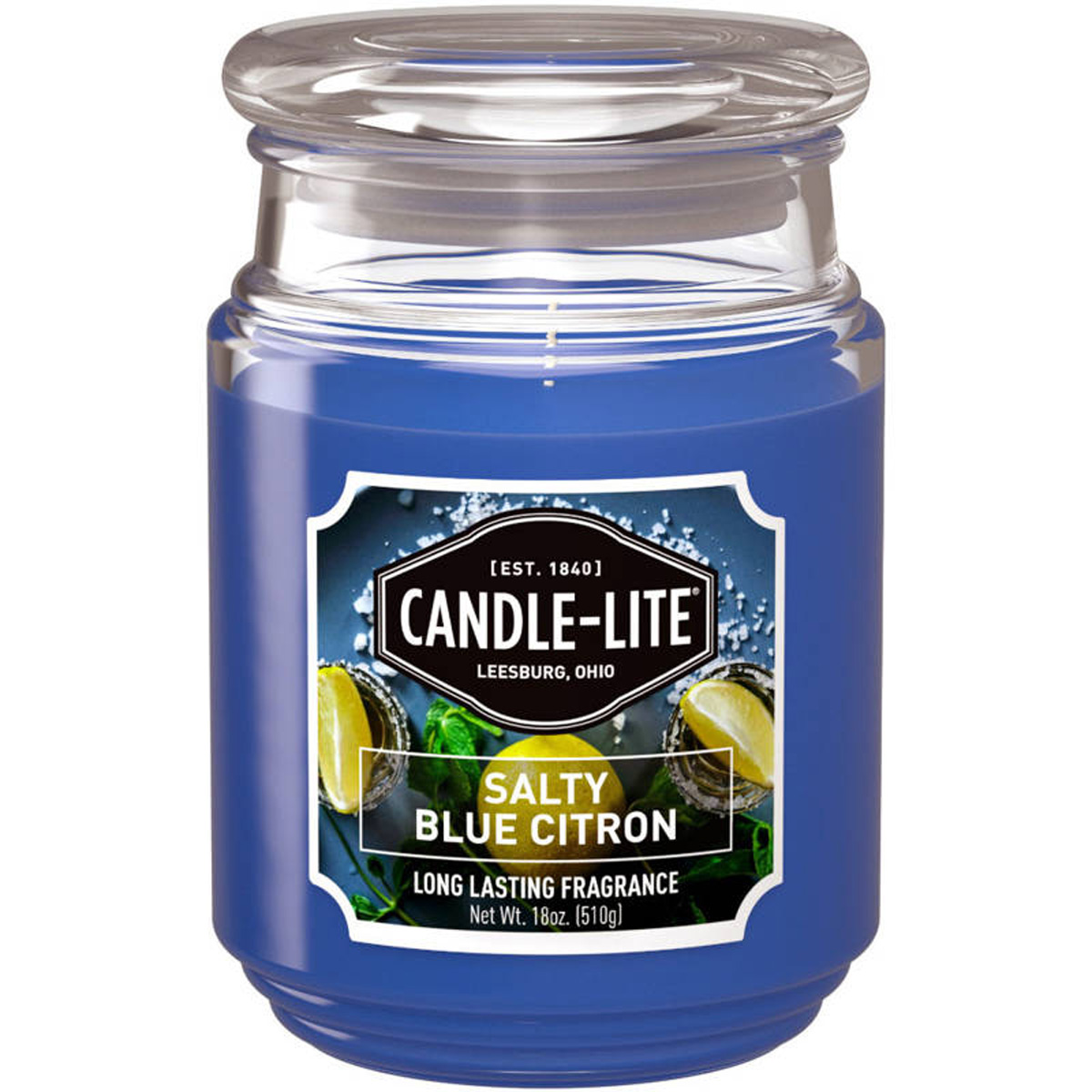 Vela en Envase de Vidrio CandleLite Salty Blue Citron 18 Oz 967665
