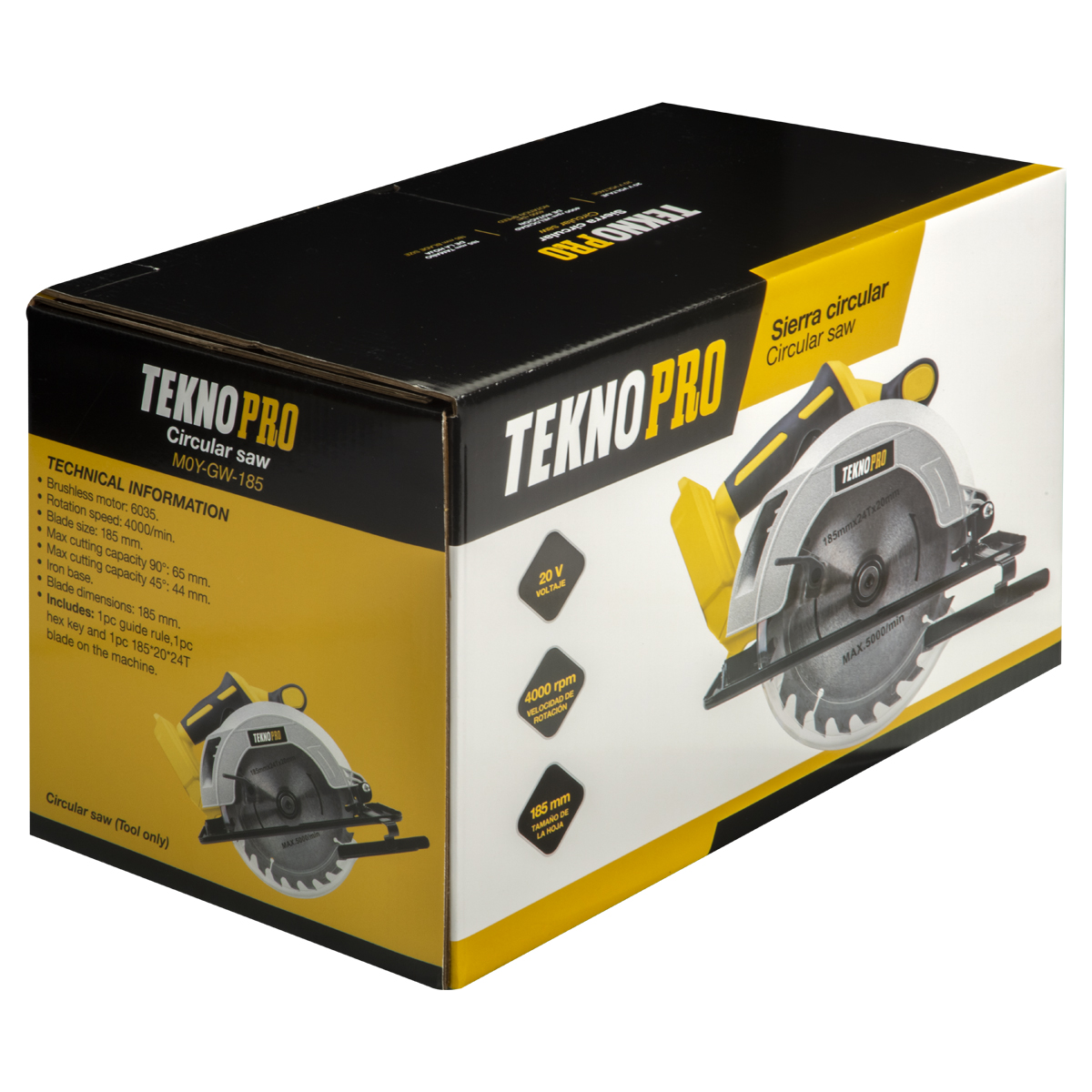 Sierra Circular 7 1/4 1400W con Guía Tekno - 916028