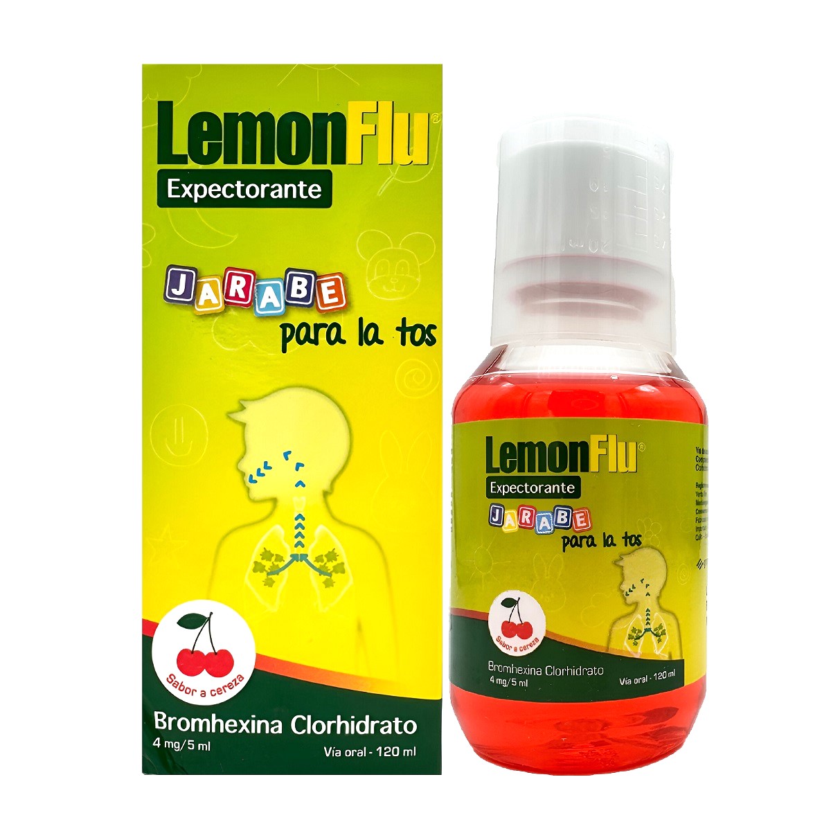 Lemon Flu Jarabe Lemonflu Expectorante Cereza 120ml - 970830