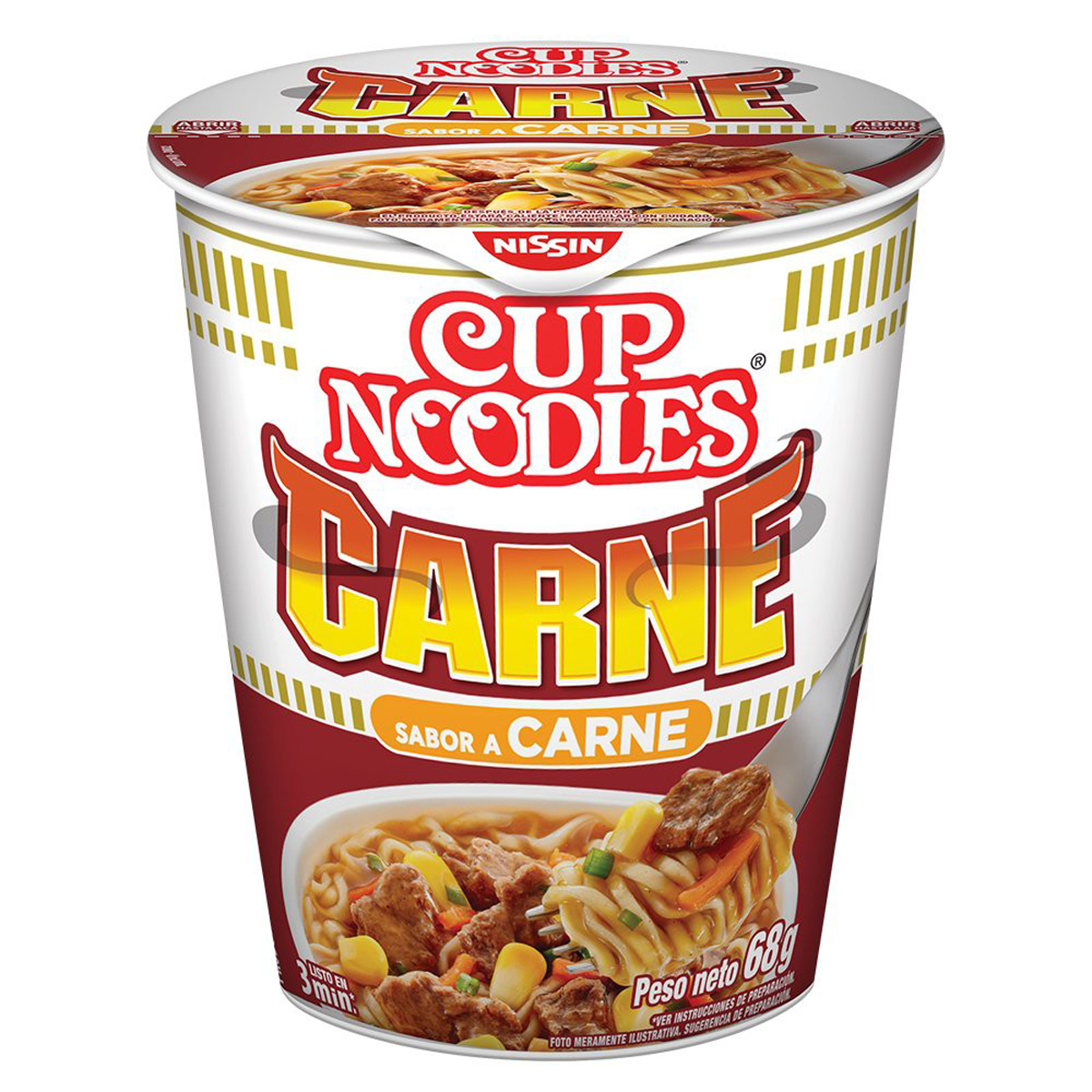 Fideo Instantáneo Cup Noodles Carne 68g 971263