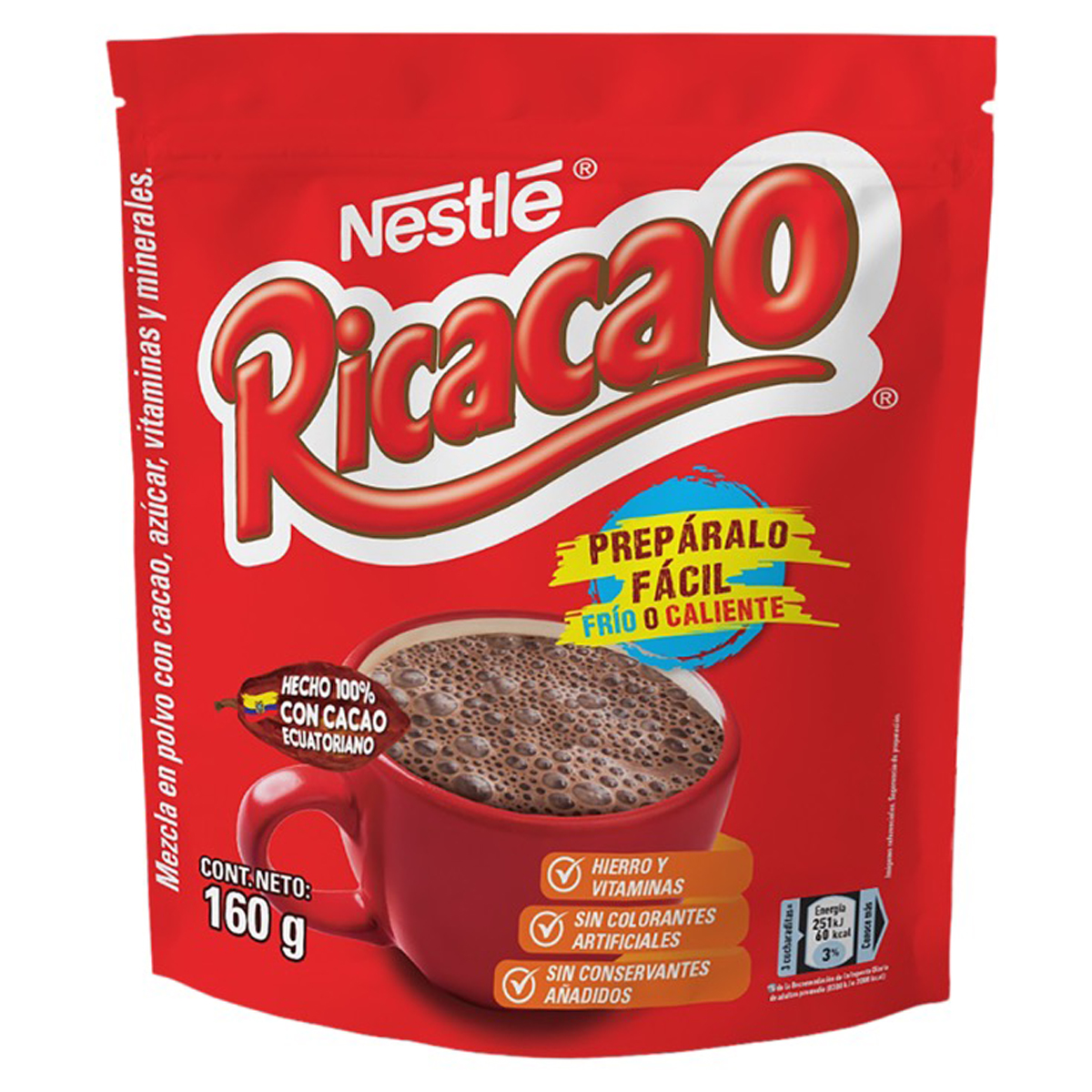 Chocolate en Polvo Ricacao 160g 974481