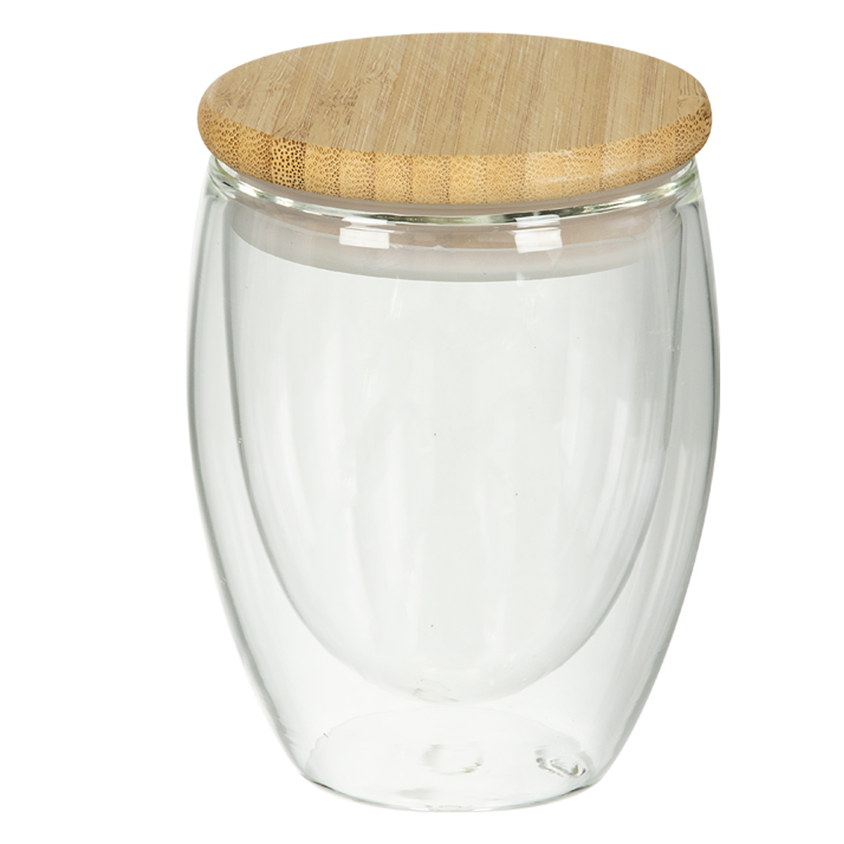 Vaso con tapa Bambu y caña: Tomatodo de vidrio