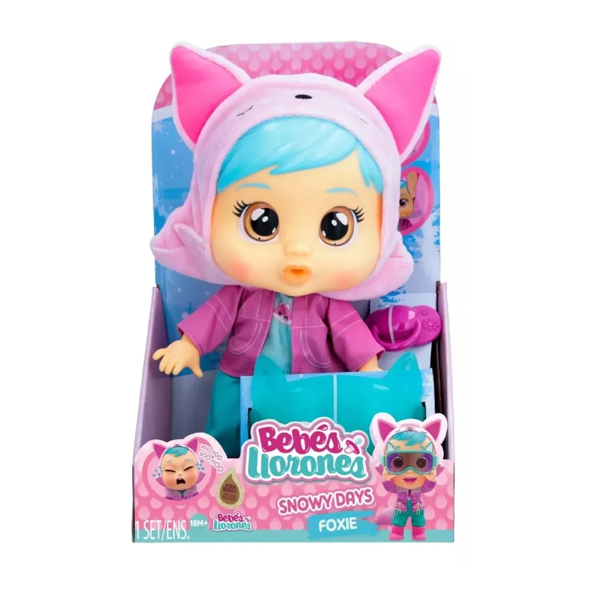 Muñeca Cry Babies Bebes Llorones Snowy Days Foxie