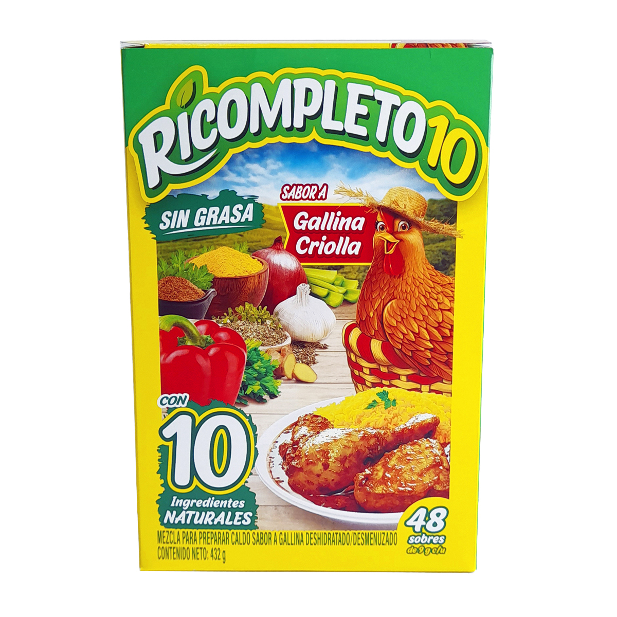 Pack 48 Uds Caldo de Gallina en Polvo 9g 981214