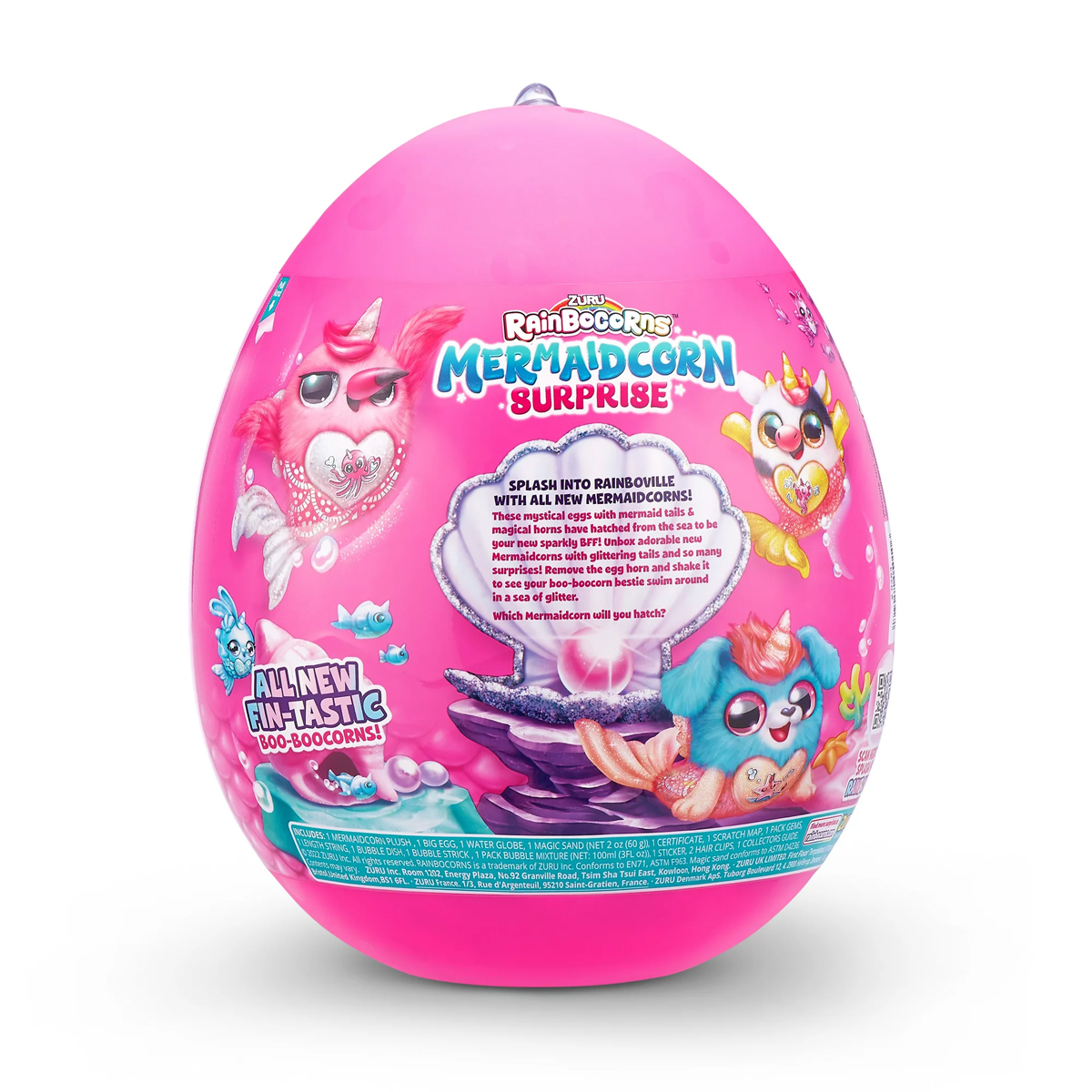 Rainbocorns Mermaidcorn Series 7 Coral The Bunny – Peluche Coleccionable Con Sorpresas, Cola De Sirena Brillante
