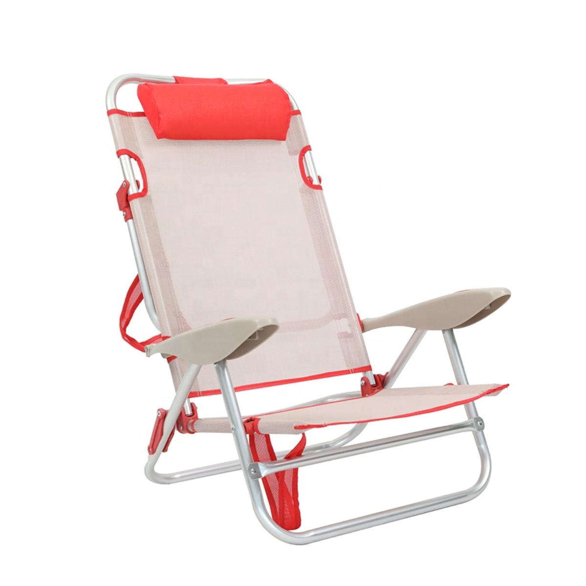 Silla de Playa Plegable Gris con Forro - FerrisariatoFerrisariato