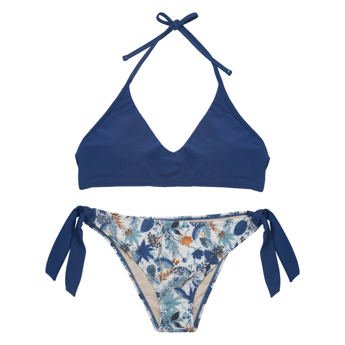 Bikini Estampado Azul Mujer – Los Tres Elefantes Tienda Online